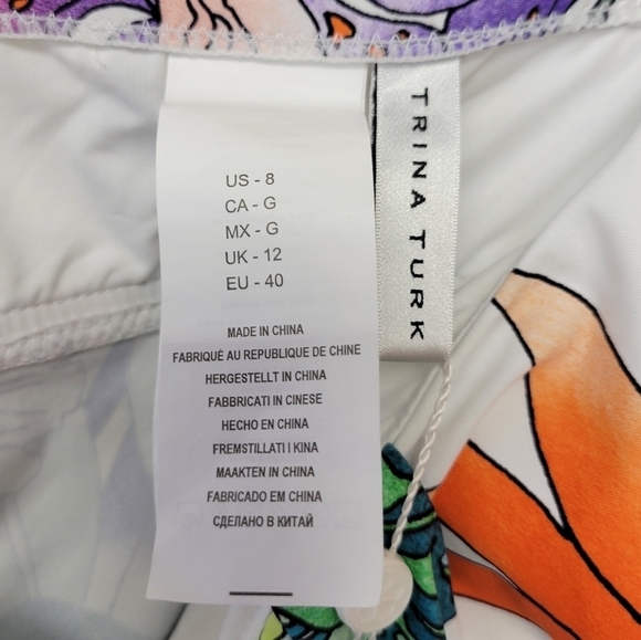 Trina Turk Amazonia Tropical Tankini Swimsuit Top 8 - Picture 7 of 10